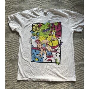 Nick Toons T-Shirt - White‎ with Graphic - Large
